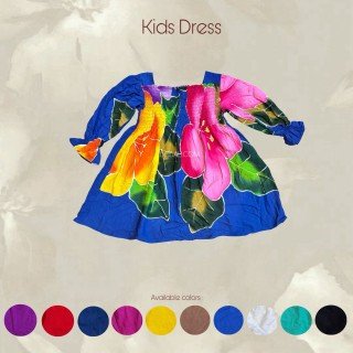 Special Offer Rayon Hand Painted Kids Dress